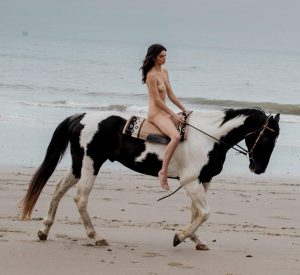 Kendall Jenner nude horse riding Tits